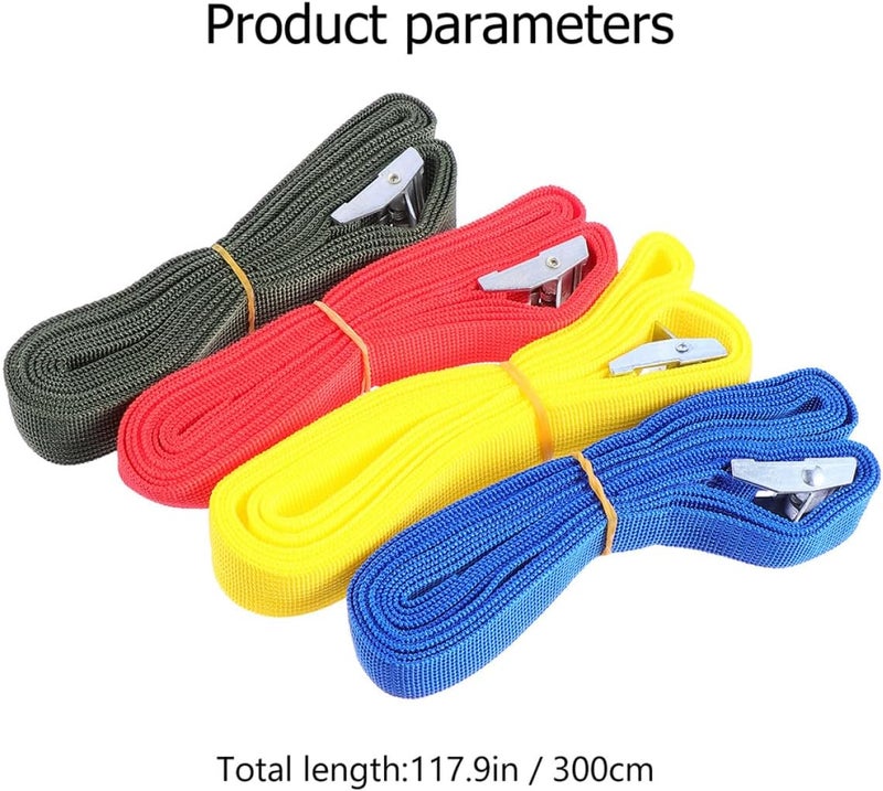 FUOYLOO 5pcs Auto Lashing Straps with Buckle 3 25mm Ratchet Tie Down Straps for Vehicle Cargo Bundling and Truck Load Securement Random Color - Image 2