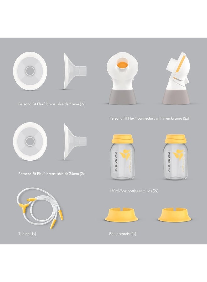 Medela مجموعة مضخة ميدلا كلاسيك بيرسونال فيت فليكس المزدوجة لمضخات الثدي الكهربائية - Image 5