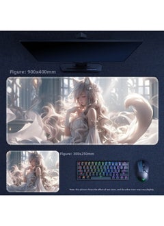 Ali Mouse Pad Keyboard Pad Student Office Game-color:600x300x5mm-pattern:Ahri 109