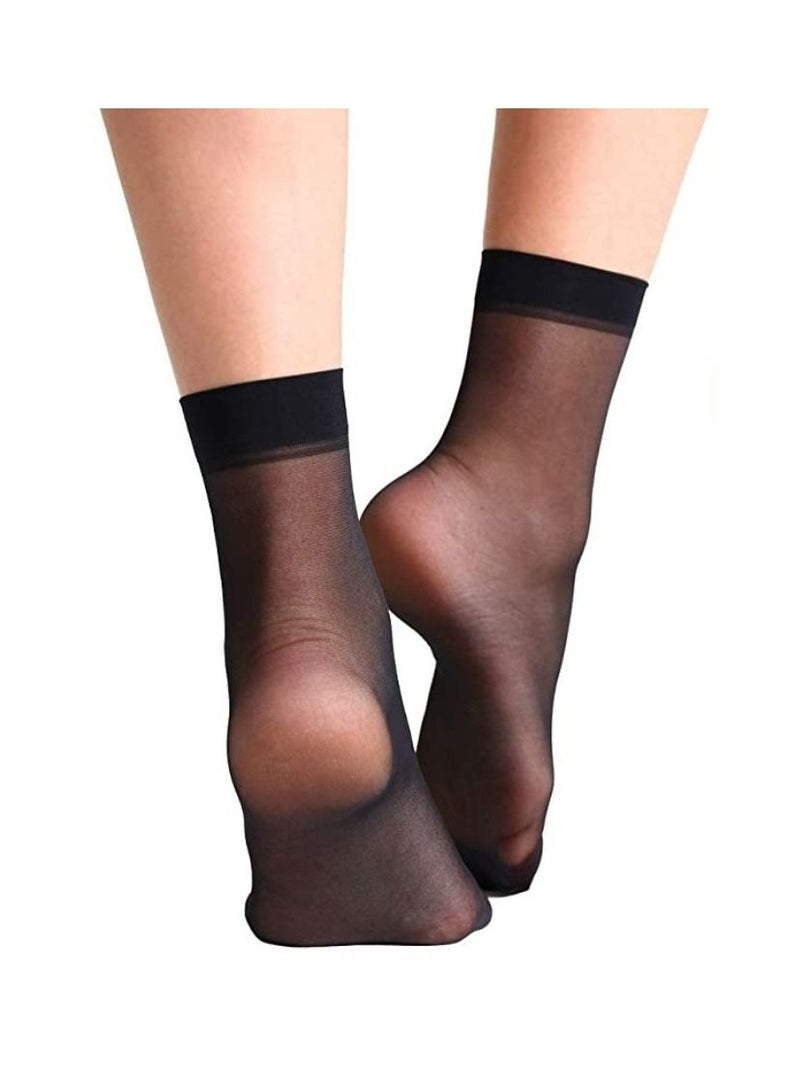 Be-Queen 10 Pairs Women's Ankle High Sheer Socks - One Size - Super Lightweight Stockings - Image 3