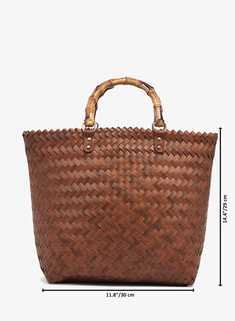 ايلا حقيبة من الرافيا بمقبض