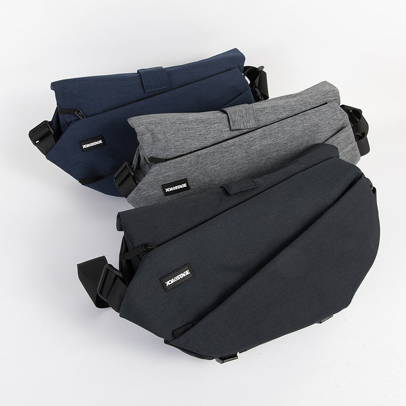 Trendy Brand Tooling Style Men'S Messenger Bag Canvas Functional Crossbody Bag Multifunctional Casual Shoulder Bag Fashionable Biker Bag - Image 2