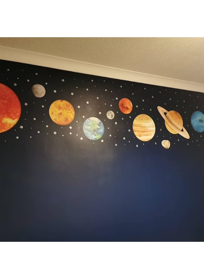 iinuu Solar System Wall Stickers for Kids, Universe Space Wall Sticker, Large Size Planet Wall Decal, Space Wall Decor for Bedroom Classroom Playroom Nursery Birthday Gift Idea(L) - Image 4