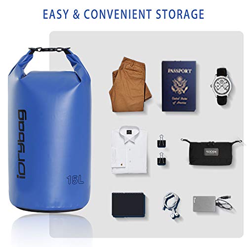 IDRYBAG Dry Bag for Kayaking Waterproof 2L/5L/10L/15L/20L, Small Dry Sack Waterproof Bag for Boating - Image 4