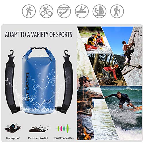 IDRYBAG Dry Bag for Kayaking Waterproof 2L/5L/10L/15L/20L, Small Dry Sack Waterproof Bag for Boating - Image 5