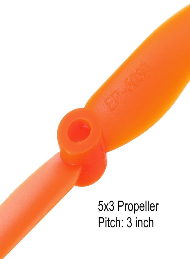 ميكسينيتي مراوح MECCANIXITY 5030، 5x3، مراوح بديلة برتقالية ذات ريشتين وأجنحة ثابتة، مع حلقات محول للطائرات التي يتم التحكم فيها عن بُعد، عبوة من 8 قطع - Image 4