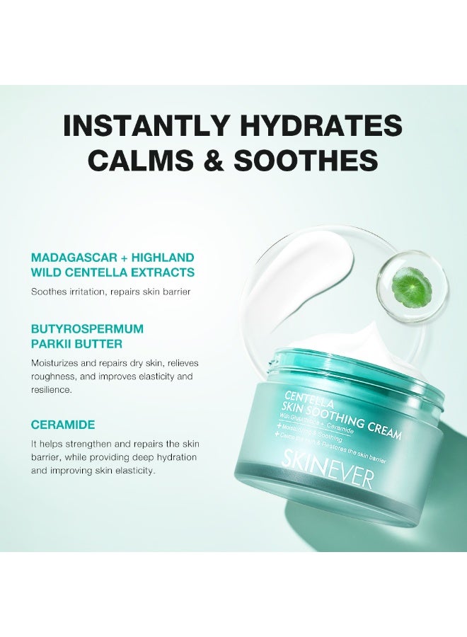 سكينيفر SKINEVER Centella Soothing Cream – Calming & Moisturizing Cica Cream for Sensitive Skin - Image 4