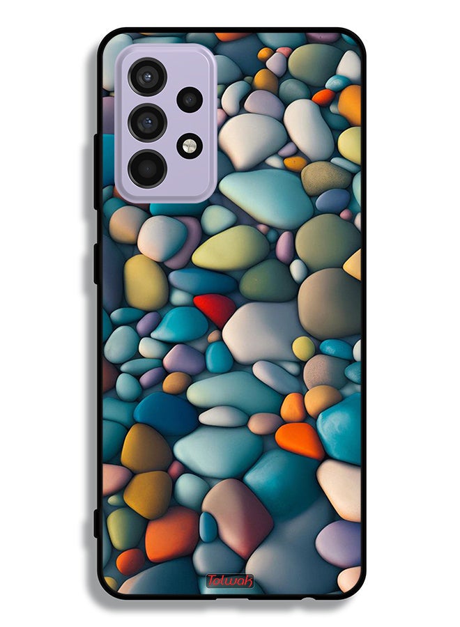 Tolwak Samsung Galaxy A52s 5G Protective Case Cover Stones Abstract Pattern - Image 1