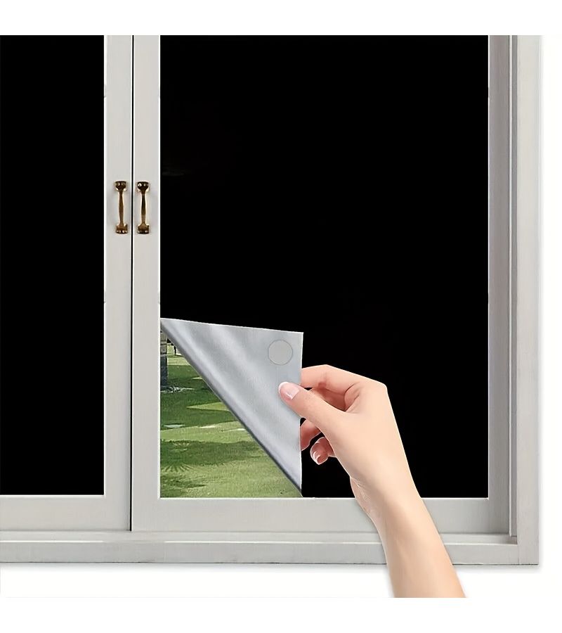 Portable Travel Blackout Curtains 100 Light Blocking Black 59x39 Inch Sunshade - Image 4