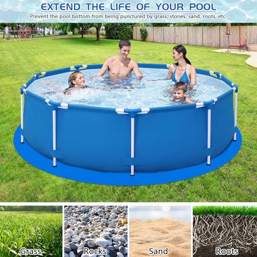 RGJ 18 Ft Pool Liner Pad for Round Above Ground Pools, Thickened Pool Mat Tarp for Under Pool, Dual-Color Pool Ground Pad Cloth Floor Mat for Pool Bottom, Puncture Protection & Extend Liner Life - Image 4