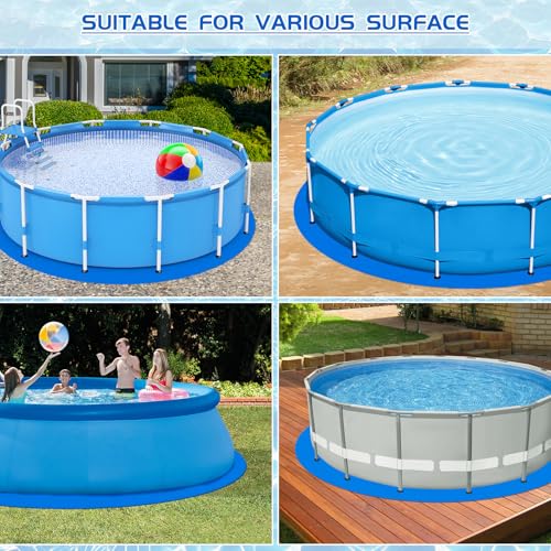 RGJ 18 Ft Pool Liner Pad for Round Above Ground Pools, Thickened Pool Mat Tarp for Under Pool, Dual-Color Pool Ground Pad Cloth Floor Mat for Pool Bottom, Puncture Protection & Extend Liner Life - Image 5