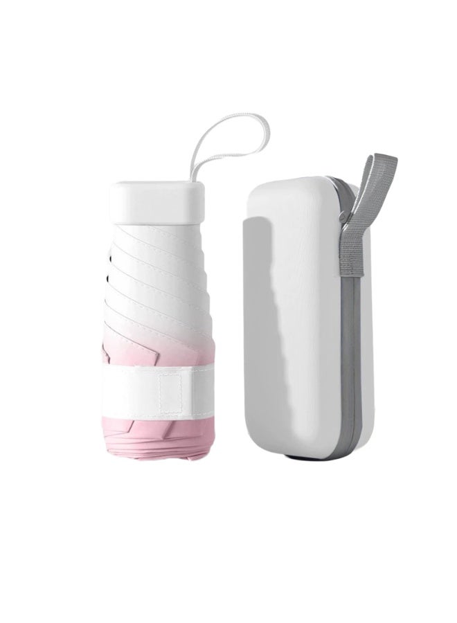 Mini Travel Umbrella Purse with Case Compact Lightweight Portable Parasol Windproof for Women Men Kids