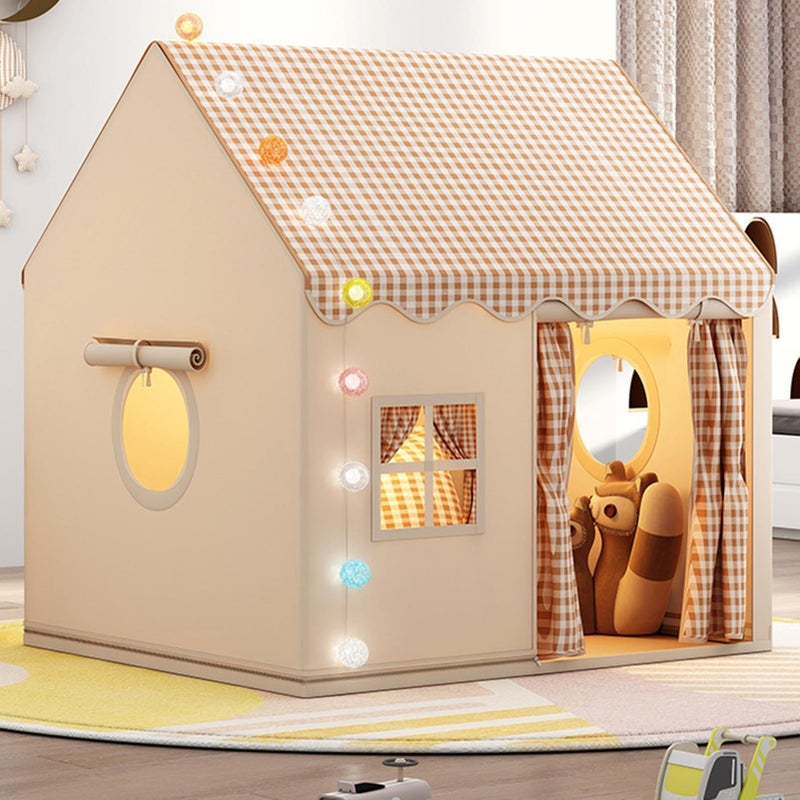 Khaki Kids Play Tent Indoor Playhouse Fort Bed Tent Activity Center for Bedroom - Image 4