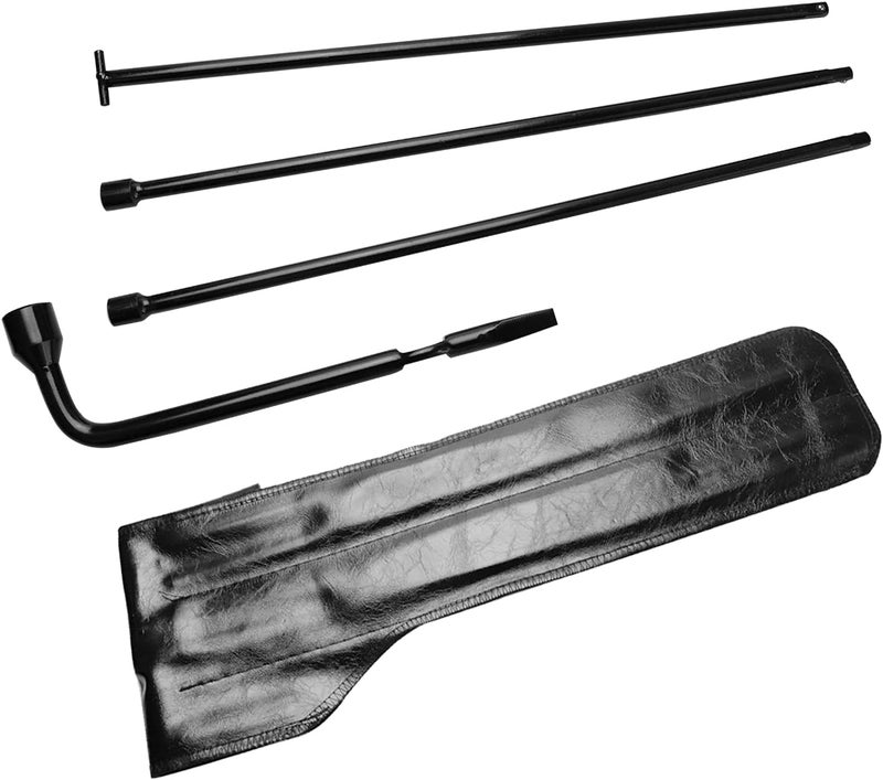 LECWOF Spare Tire Tool Kit with Leather Bag Set Replacement 2005-2018 fit for Nissan Frontier Titan Pathfinder Fit for Infiniti Jx35 Qx4 Qx56 Qx60 fit for Amanda Xterra 2005-2015 - Image 1