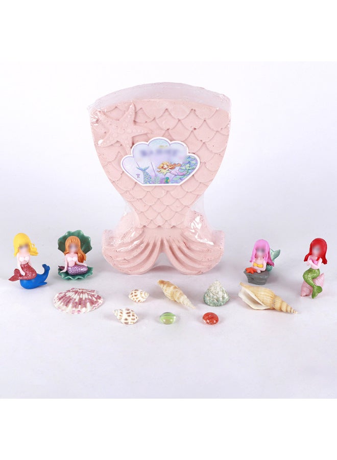 Children's Archaeological Excavation Toys Boys And Girls Explore Ore Gem Treasure Hunting Blind Box Handmade Diy Beating Blind Stone-Color:Large-Flower Elf Treasure (1 Random Elf Doll 1 Ring 2 Alien Gems 8-10 Acrylic Gems) - Image 5