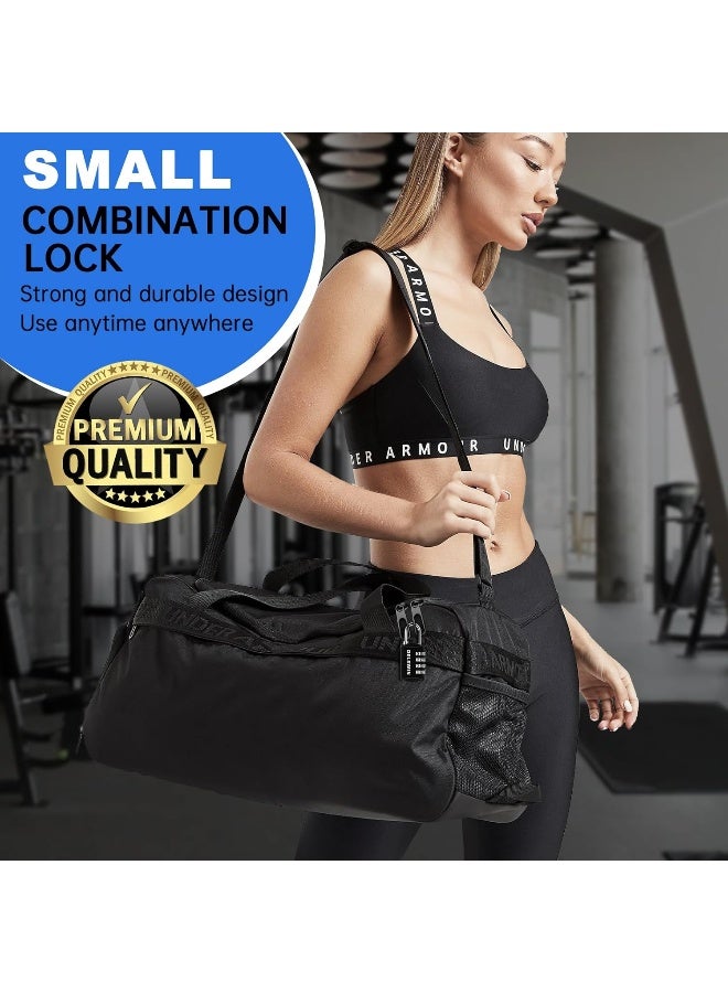 DELSWIN Combination-Padlock 4-Digit-Gym-Locker-Lock - 8 PCS Resettable Combo Lock for Toolbox School Employee Locker Weatherproof Travel Lock for Luggage Backpack Gate Shed - Image 2