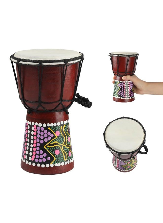 GOGHOST Wood Djembe Drum, 4.5'' x 8''Carved Mahogany African Drums with Goatskin Drumhead, West African Styled Professional Djembe Hand Drum for Kids and Adults Beginners - Image 1