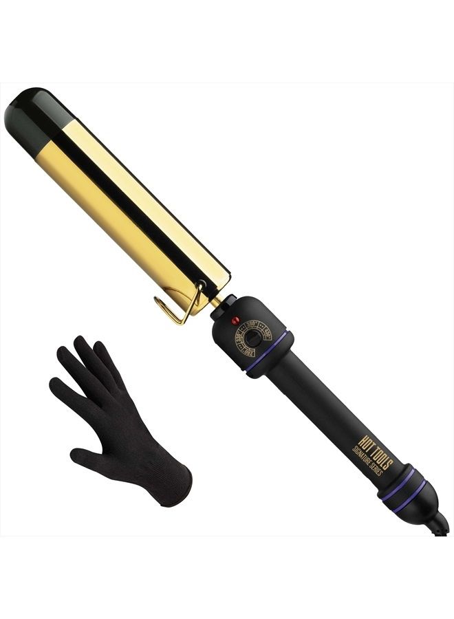 Hot Tools أداة تجعيد الشعر الذهبية بدون مشبك برو سيغنيتشر، 1-1/2 بوصة، أسود/ذهبي - Image 2