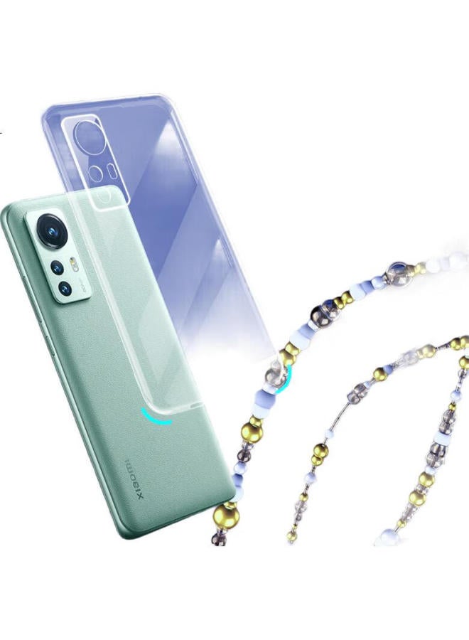 Freeson Phone Case For Xiaomi 12/12X/12S, Slim Full Protection Shockproof Clear Tpu Soft Shell (With 2-In Ring Holder And Lanyard), Transparent - Image 2