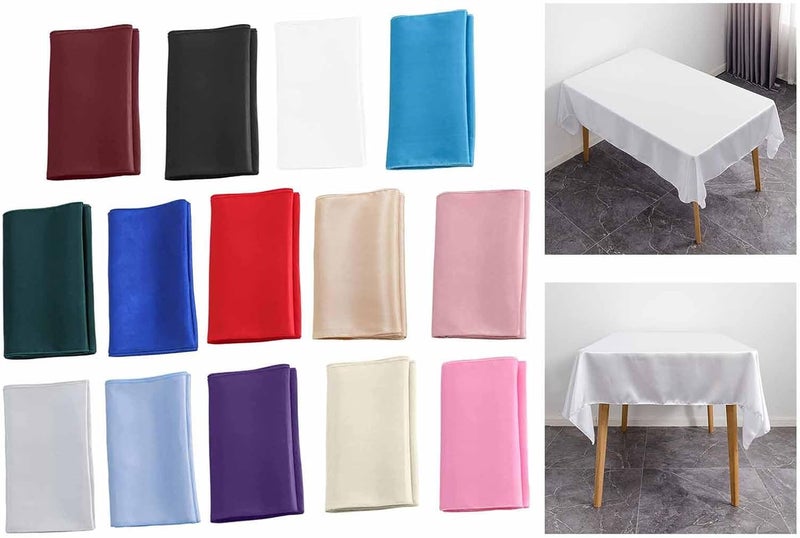 Classical Tablecloth Polyester Satins Bright Smooth Table Cloth for Family Dinners and Celebration Restaurant Setting Table Covers - Image 2