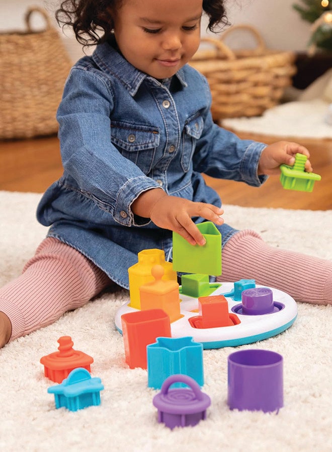 Fat Brain Toys Fat Brain Toys Plugzy  Shape Matching Toy for Toddlers with Tactile Learning - Image 2