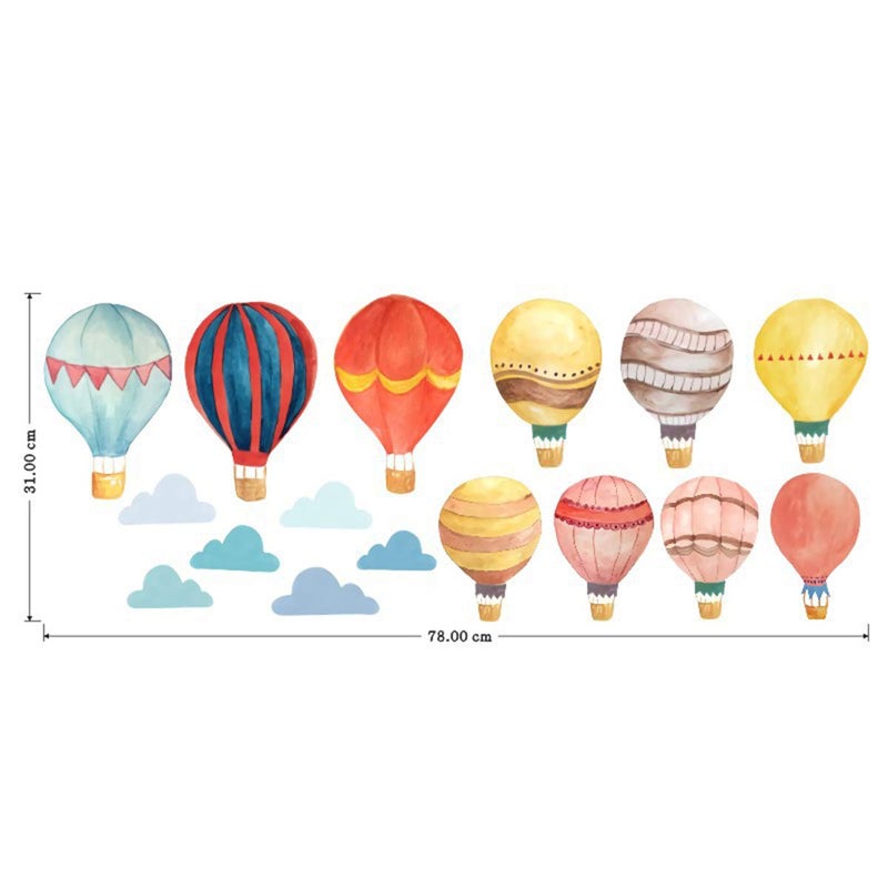Bamsod Balloon Wall Stickers,Peel and Stick Removable Cloud Balloons Wall Decals Decoration for Kids Nursery Bedroom Living Room - Image 2