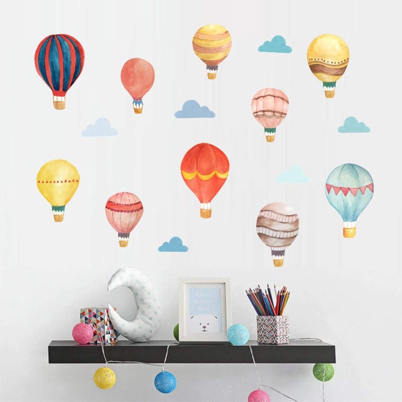 Bamsod Balloon Wall Stickers,Peel and Stick Removable Cloud Balloons Wall Decals Decoration for Kids Nursery Bedroom Living Room - Image 1