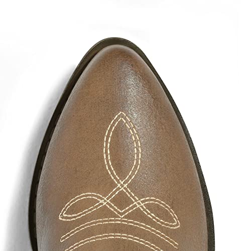mysoft Women's Western Cowboy Boots Embroidered Mid-Calf Pointed Toe Cowgirl Boot - Image 3
