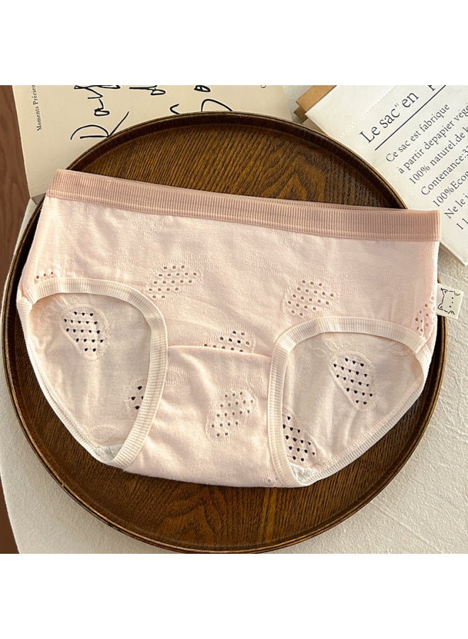 Student Girl Mid-waist Underwear A-grade Antibacterial A-grade Baby Cotton Full Cotton Crotch Skin-friendly Breathable And Comfortable Women's Briefs