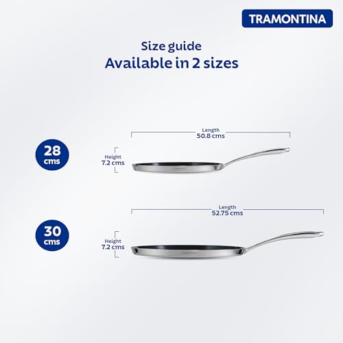 TRAMONTINA Fusao Healthy Triply Ceramic 30Cm Dosa Tawa 4mm Thick | Uttapam Tawa | Roti Tawa | Parantha | Induction Friendly |Stay Cool Handle I 10 Year Warranty - Image 5