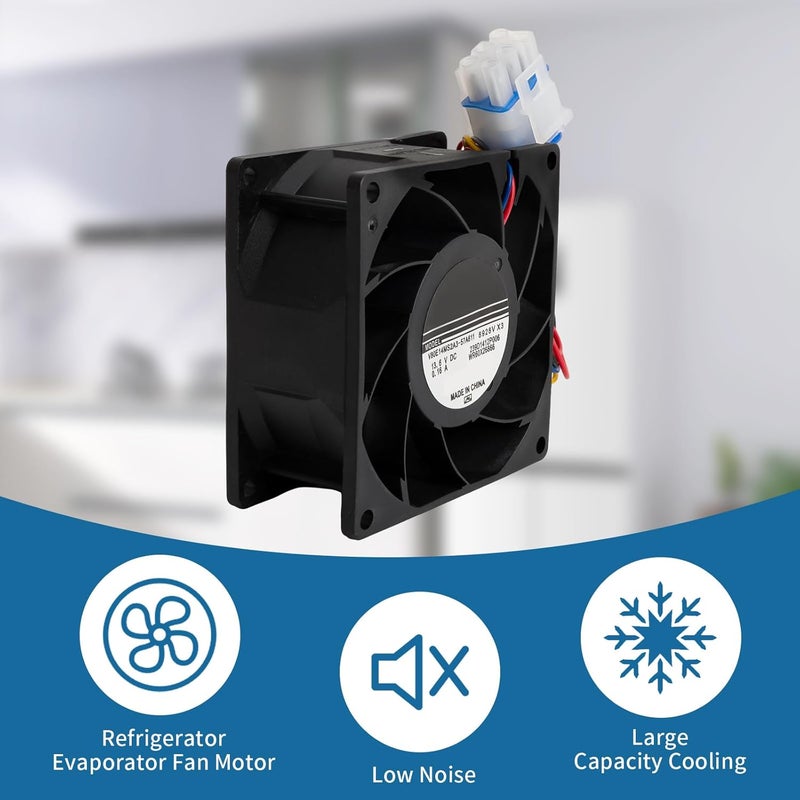 Bularie 2024 Upgraded WR60X26866 Refrigerator Evaporator Fan Motor Compatible with GE Refrigerator - Refrigerator Fresh Food Evaporator Fan Fit for GE GNE29GSFGSS, Replace WR60X26033 WR60X26030 - Image 5