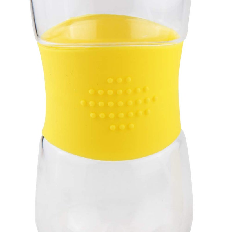 Sivaphe Clear Water Bottle with Straw 12 oz Portable Tritan Transparent Sports Drinking Bottle for School Girls Boys Yellow - Image 4