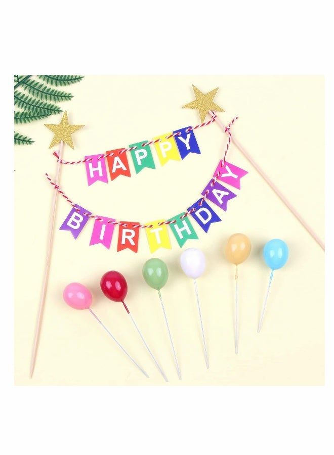 Cake Topper Kit, Balloon Cake Topper Kids Cake Decoration for Birthday Baby Showr Party, Mix Color Star Cake Toppers for Kids Cake Decorations Baby Shower Birthday Party Supplies  - Image 4