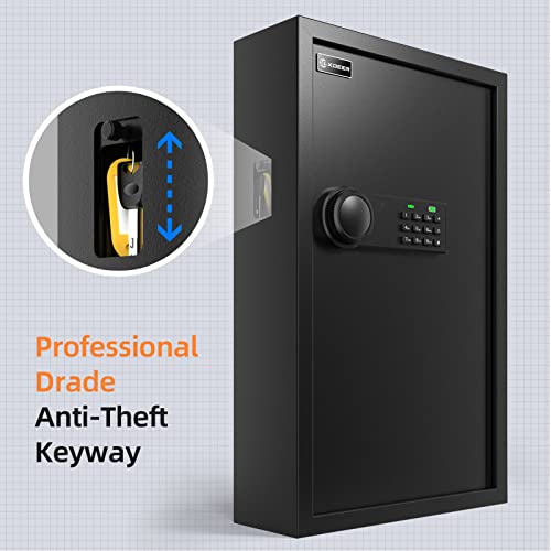 XDeer 122-Keys Key Lock Box Wall Mount with Advanced Anti-Theft Deposit Key Slot & LED Light, Key Cabinet with Combo and Key Lock, Key Safe for Hotels & Office & Companies & Car Dealerships 1PCS - Image 4