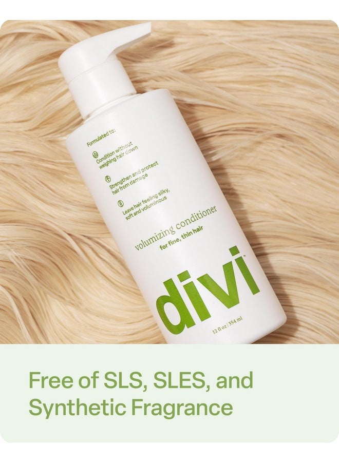 DiVi - Volumizing Conditioner For Women And Men Lightweight Volume Conditioner For Fine Hair Designed To Strengthen And Protect The Hair From Damage 12 Fl Oz. - Image 1
