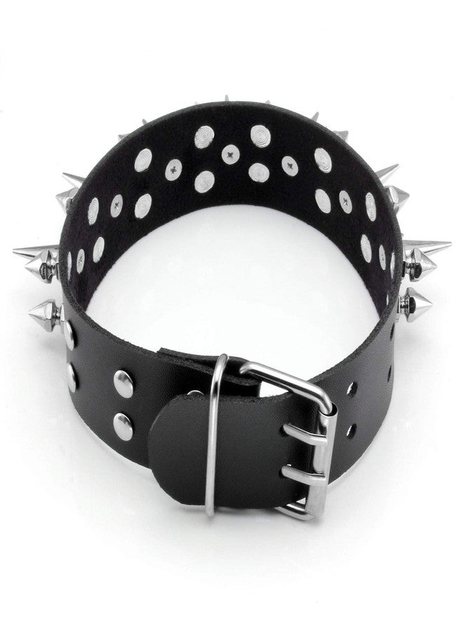 MILAKOO Choker for Women Men Cool Punk Goth Spike Studded Leather Collar Choker Necklace Adjustable - Image 3