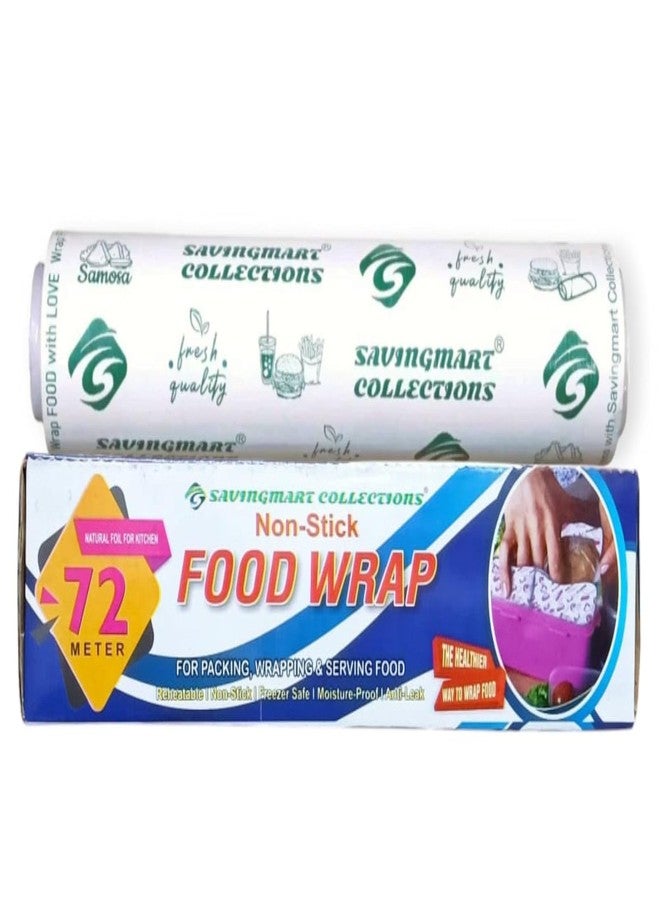 SAVINGMART COLLECTIONS SAVINGMART 72 Meter Food Wrapping Paper| Butter Paper| ROTI WRAP| CHAPATI WRAP| Parchment Paper| - Image 1