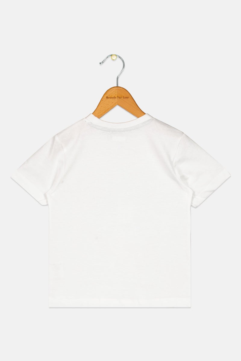 MARVEL Captain America Toddlers Boy Short Sleeve Top, White - Image 3