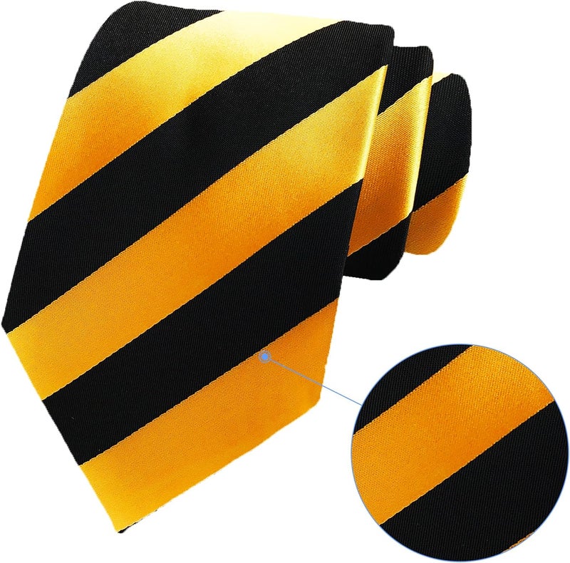 MENDENG Store Men's Classic Necktie Jacquard Woven Ties for Men Formal Business Ties Wedding Party Groomsmen Black Tie - Image 4