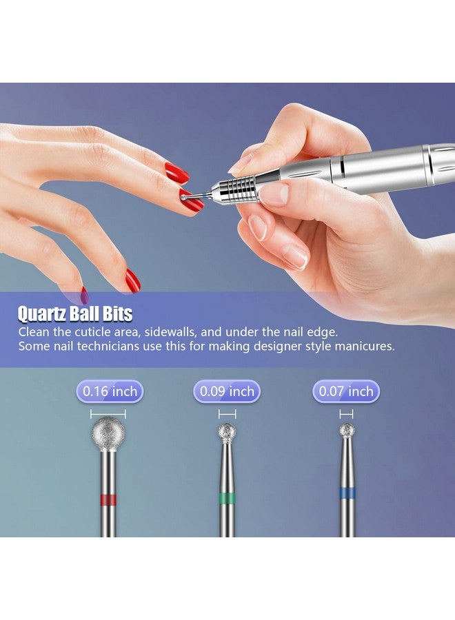 Depvko Nail Drill Bits 20Pcs, 3/32'' Ceramic Carbide Drill Bits For Nails, Nail Bits For Nail Drill, Diamond Nail Drill Bit Set For Cuticle Remover Manicure Pedicure (20Pcs) - Image 1