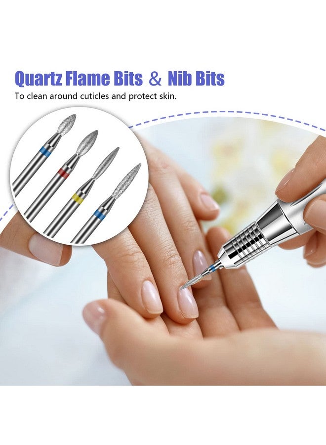 Depvko Nail Drill Bits 20Pcs, 3/32'' Ceramic Carbide Drill Bits For Nails, Nail Bits For Nail Drill, Diamond Nail Drill Bit Set For Cuticle Remover Manicure Pedicure (20Pcs) - Image 2
