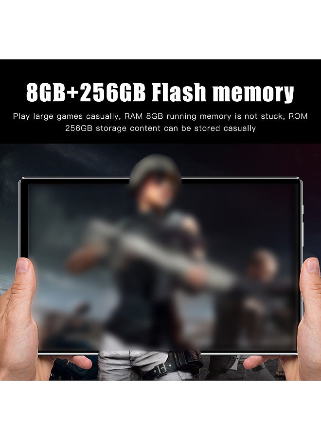 Tablet 8GB+256GB 10.1 inch Screen 5G Calling 10-Core MTK6797 Processor 128GB Expandable Memory Large Storage Capacity High-Clear Large Screen BT5.0 7000mAh Battery Long Standby Time