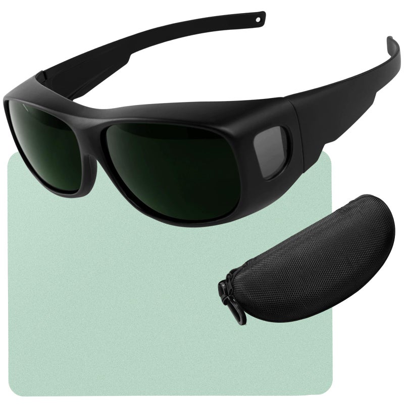UpaClaire Welding Safety Glasses Wraparound Safety Welding Lens Antiscratch Safety Glasses UV Protection Protective Glasses ANSIISEA MCEPS Compliant IR Shade 5
