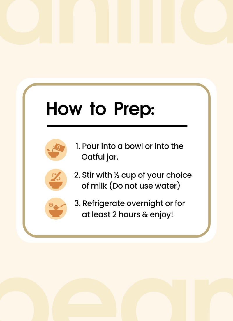 Oatful Vanilla Protein Overnight Oats Mix - Image 3