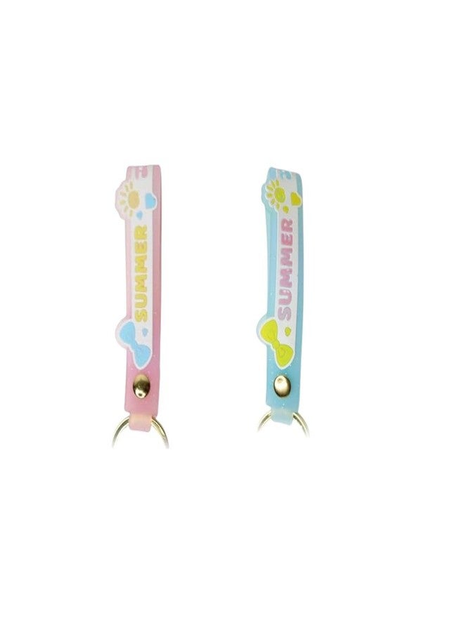 Wonderland Kawaii style (set of 2) Happy Hug Keychains set of 2 with Holder Accessories, Backpack Car Key Chain for Boy Girl - Image 5