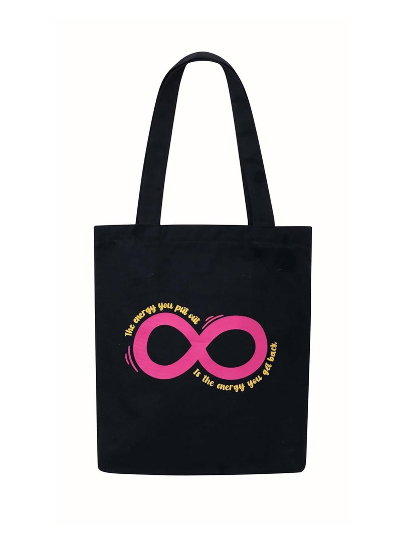 Doodle Premium Canvas Tote Bag for Women with Zip and Inner Pocket for Shopping, Office, Travel and Daily Use - Image 1