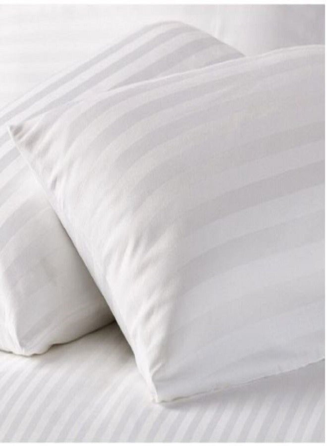 Sleep night Sleep Night Pack Of 2 Soft Hotel Stripe Pillow, King Size 50 X 90 cm, Long Down Alternative Bed Pillows, Breathable Bed Rest and Backrest Pillow for Sleeping  - Image 2