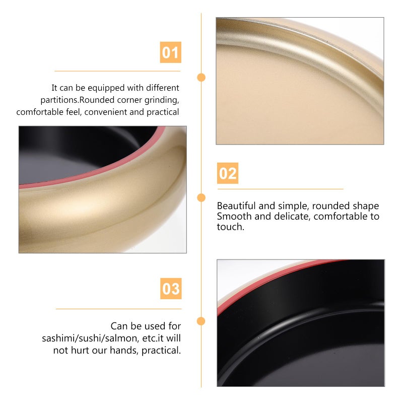 Gold Sashimi Plate Small Size Multi Use Sushi Serving Tray For Home And Restaurant - Image 4