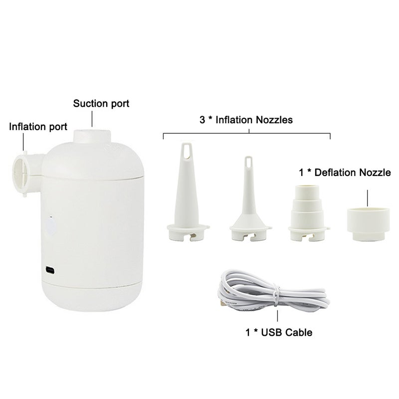 Multifunctional Portable Electric Inflator Dual-use Outdoor Inflatable and Vacuum Pump Mattress Inflator Vacuum Pump - Image 3