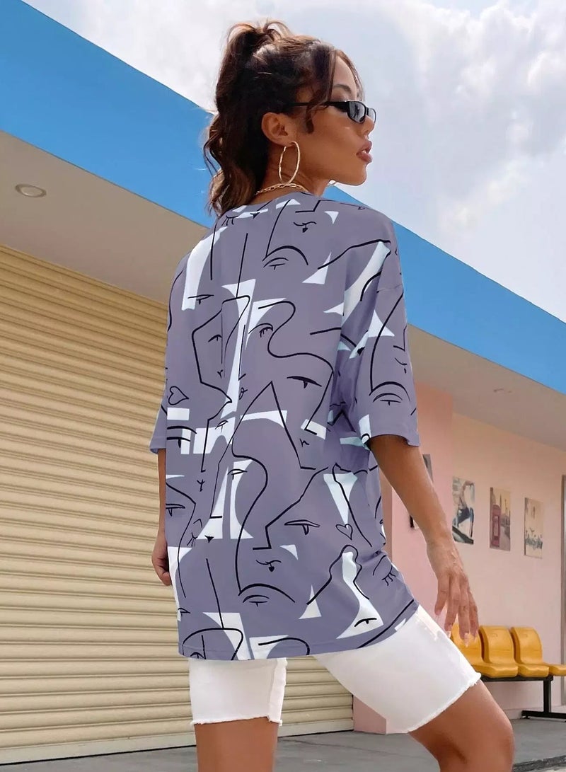 Figure Graphic Drop Shoulder Tee  - Image 2